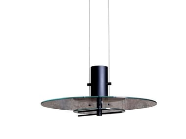 DELUMINA - Glass and aluminium pendant lamp by DCW Editions