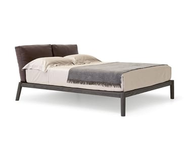 DIONISO - Ash double bed with upholstered headboard by Pianca