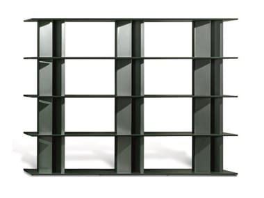 DOGMA - Open freestanding wooden bookcase by Bonaldo