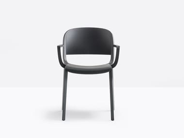 DOME 265 - Polypropylene chair with armrests by Pedrali