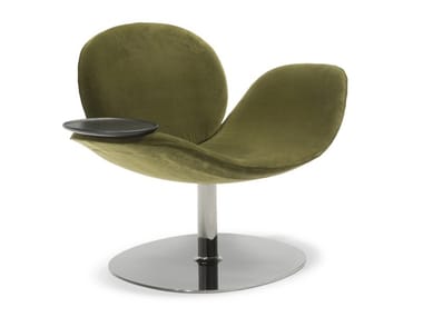 DOVE - Swivel upholstered armchair by Natuzzi Italia