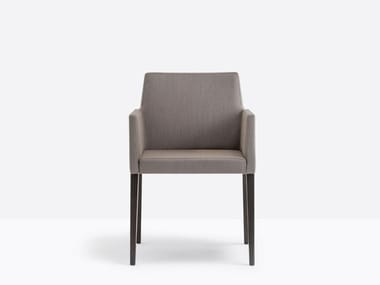 DRESS 535 - Upholstered easy chair with armrests by Pedrali