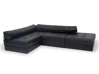 DS-1088 - Modular convertible leather sofa by de Sede