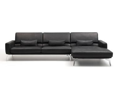 DS-87 - Sectional leather sofa with chaise longue by de Sede