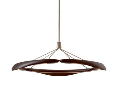 DUNES - LED walnut pendant lamp by Giorgetti