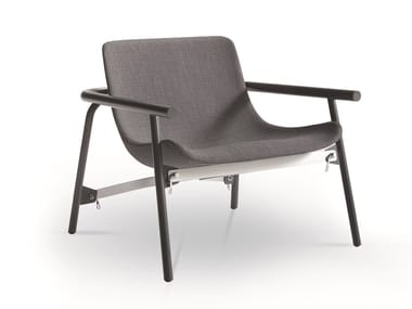 EDDY - Eco-leather armchair with armrests by Bonaldo