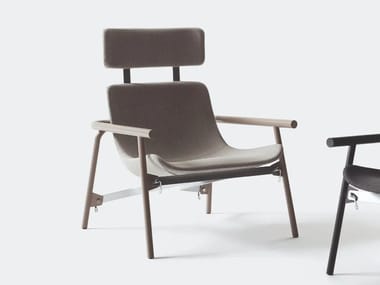 EDDY UP - Eco-leather armchair with headrest by Bonaldo