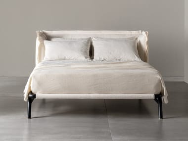 EDOARDO VOLANT - Double bed with upholstered headboard by Meridiani