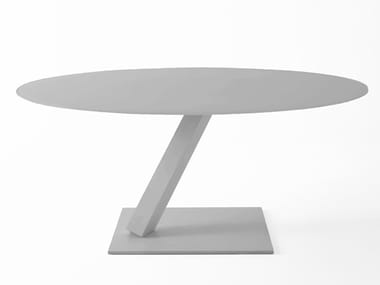 ELEMENT - Round steel dining table by Desalto