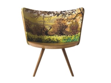 EMBROIDERY CHAIR - Ash easy chair by Cappellini