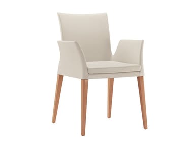 ENSEMBLE - Upholstered chair with armrests by Tonon