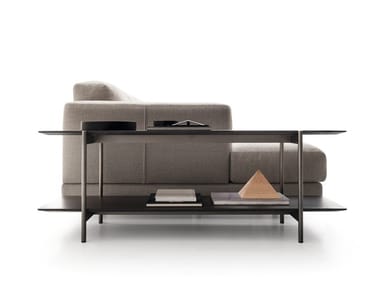 ERYS - Rectangular wooden coffee table with integrated magazine rack by Ditre Italia