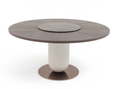 ETTORE - Wooden table with Lazy Susan by Pianca