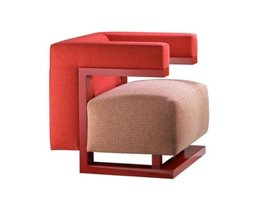 F51N - Fabric armchair with armrests by Tecta