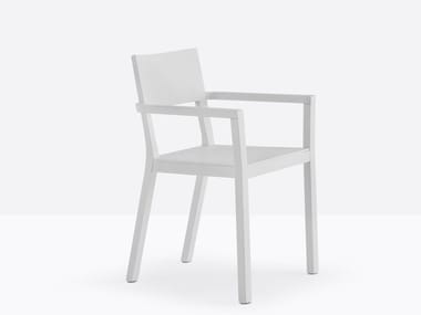 FEEL 450/2 - Wooden chair with armrests by Pedrali