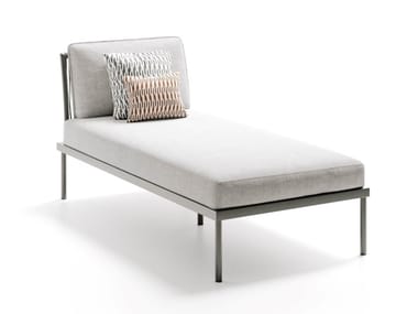 FLASH - Powder coated aluminium Chaise longue / sun lounger by Atmosphera