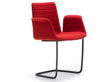 FLEX ARMCHAIR SO1635 - Cantilever upholstered chair with armrests by Andreu World