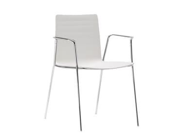 FLEX HIGH BACK SO1610 - Stackable Polymer chair with armrests by Andreu World