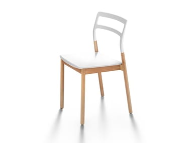 FLORINDA - Stackable solid wood chair by DE PADOVA