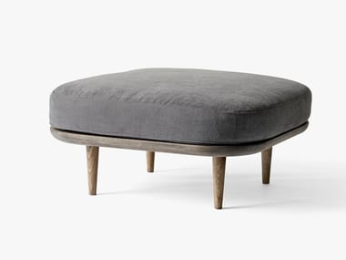 FLY SC9 - Fabric footstool with oak base by &tradition