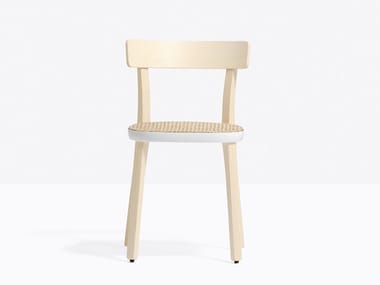 FOLK 2920 - Ash chair with cane seat by Pedrali