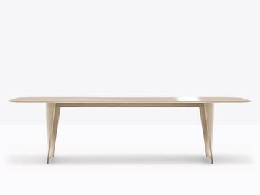 FRANK - Rectangular aluminium dining table by Pedrali