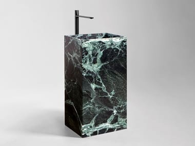 FUSTO - Rectangular Verde Alpi marble washbasin by Antonio Lupi Design