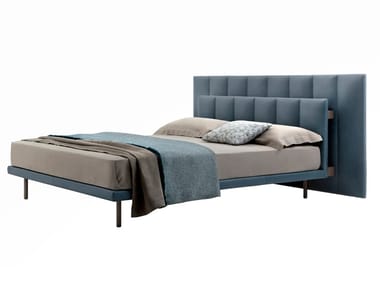 GRANGALA - Fabric or leather double bed with upholstered headboard by Zanotta