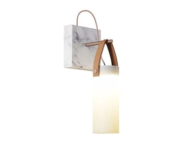 GALERIE - Blown glass and marble wall lamp by FontanaArte