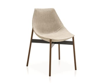 GAMMA - Upholstered fabric chair with tubular base by Pianca