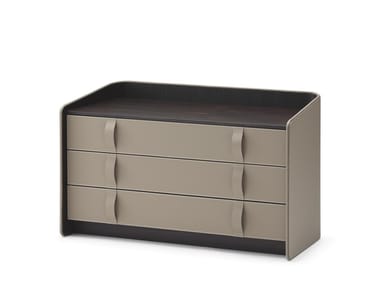 GENTLEMAN - Leather chest of drawers by Flou