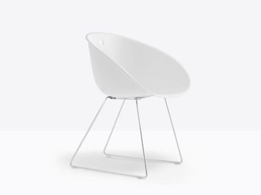 GLISS 920 - Sled base technopolymer chair by Pedrali