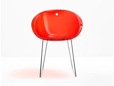 GLISS 921 - Sled base polycarbonate chair by Pedrali