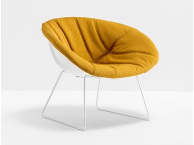 GLISS LOUNGE 340/3 - Technopolymer easy chair with 4-spoke base by Pedrali