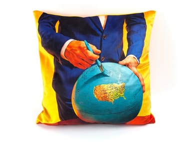 GLOBE - Square fabric cushion (Request Info)