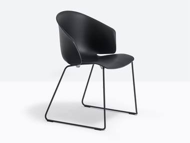 GRACE 411 - Sled base stackable polypropylene chair by Pedrali