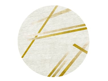 GRADIENT REFLEX - Handmade round custom Bamboo silk rug by Giorgetti