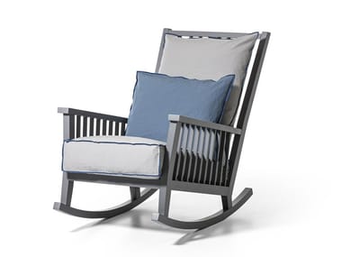 GRAY 09 - Rocking armchair with armrests by Gervasoni