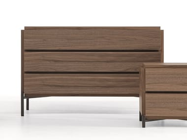 GROOVE - Wooden chest of drawers with integrated handles by Bonaldo