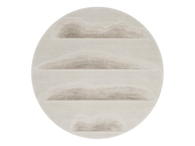 HALOS - Round rug in wool and bamboo silk by Giorgetti