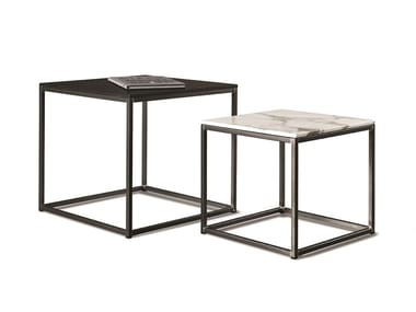 HARDY - Square metal coffee table by Meridiani