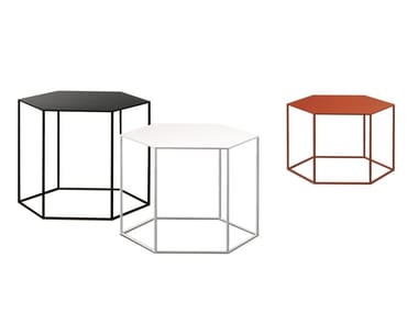 HEXAGON - Hexagonal steel coffee table by Desalto