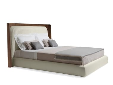 HYPNOS - Double bed with removable cover with high headboard by Giorgetti