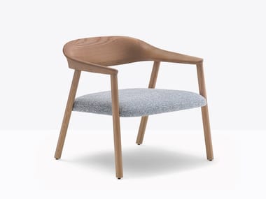 H?RA LOUNGE 2869 - Ash easy chair with integrated cushion by Pedrali