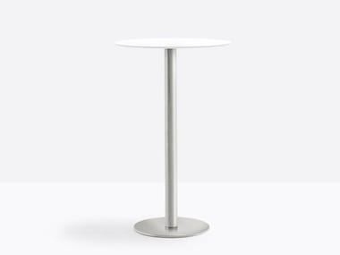 INOX 4414 - Round high table by Pedrali