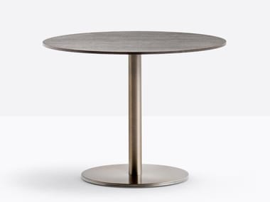 INOX round 4401 H500 - Round steel table by Pedrali