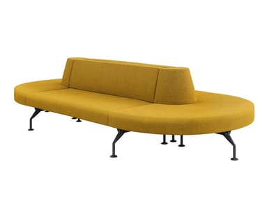 INTERCITY - Modular fabric bench with back by Tacchini