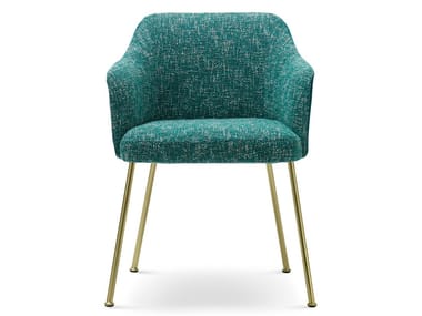 ISABELLE - Upholstered fabric chair with armrests by Saba Italia