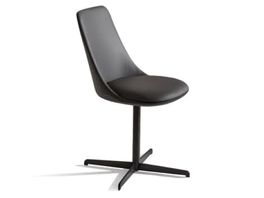 ITALA OFFICE - Swivel leather office chair by Bonaldo