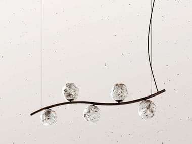 STONE 290.11 - Glass pendant lamp by Il Fanale